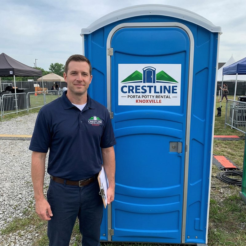 ADA compliant portable restroom by Crestline Porta Potty Rental Knoxville